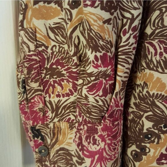 #368 Liz & Me Floral long sleeve button up Top,sze.3X - Picture 3 of 4